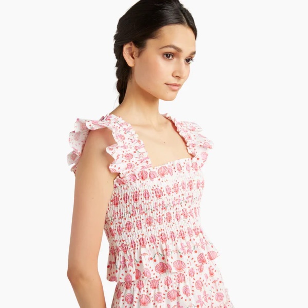 Hill House Pink Floral Crop Top